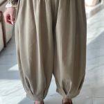 شلوار لینن خمره ای خاکی