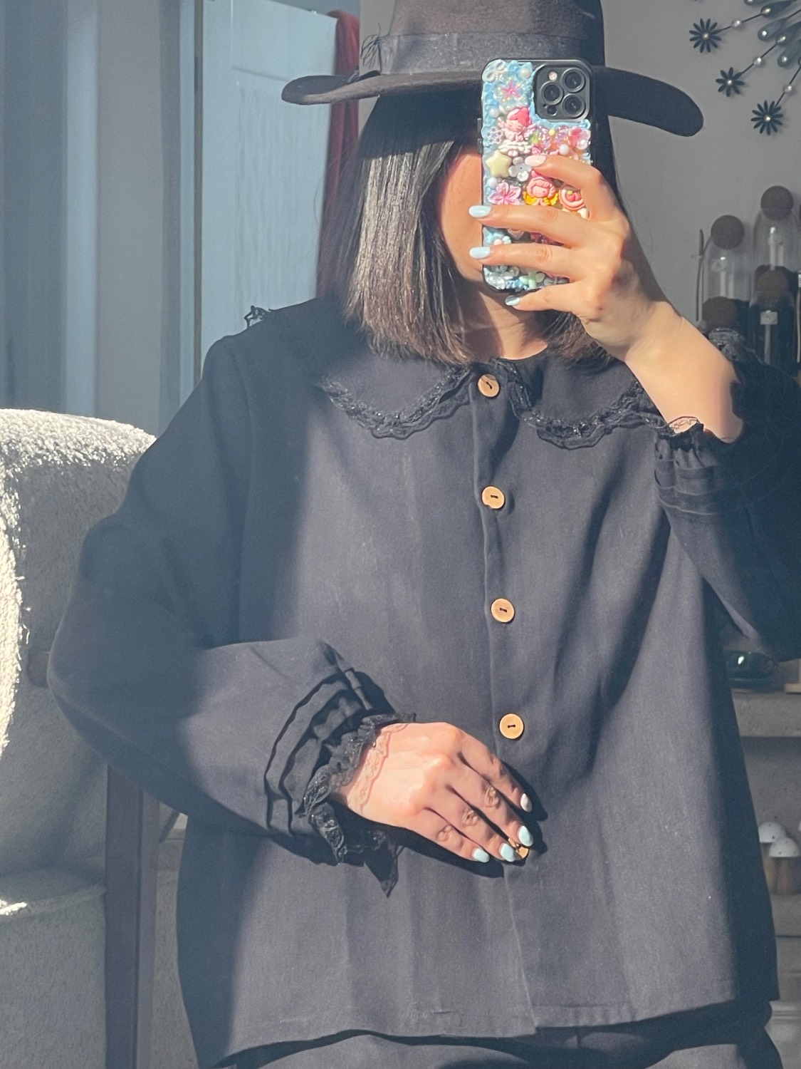 شومیز لینن مشکی